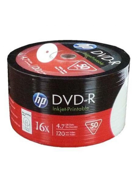 Hp DVD-R 4,7gb-120min 16x 50 li Shrink