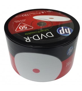 Hp DVD-R 4,7gb-120min 16x 50 li Shrink Printable