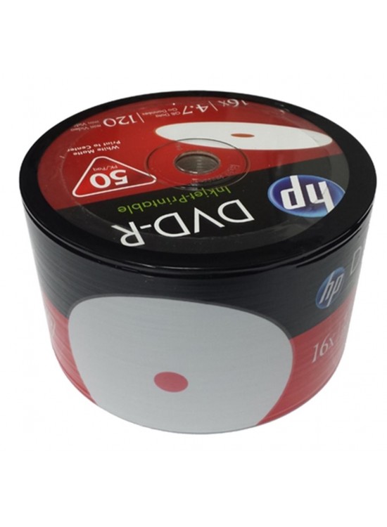 Hp DVD-R 4,7gb-120min 16x 50 li Shrink Printable