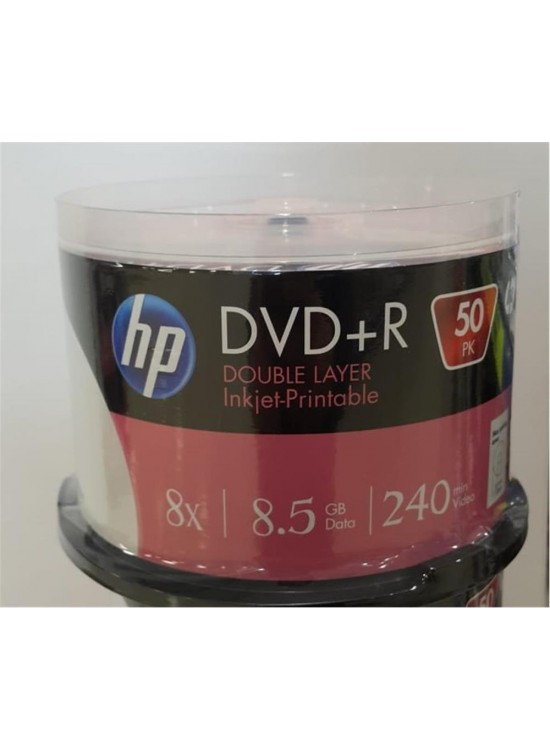 HP DVD+R DL 8.5GB Printable 50 Cakebox