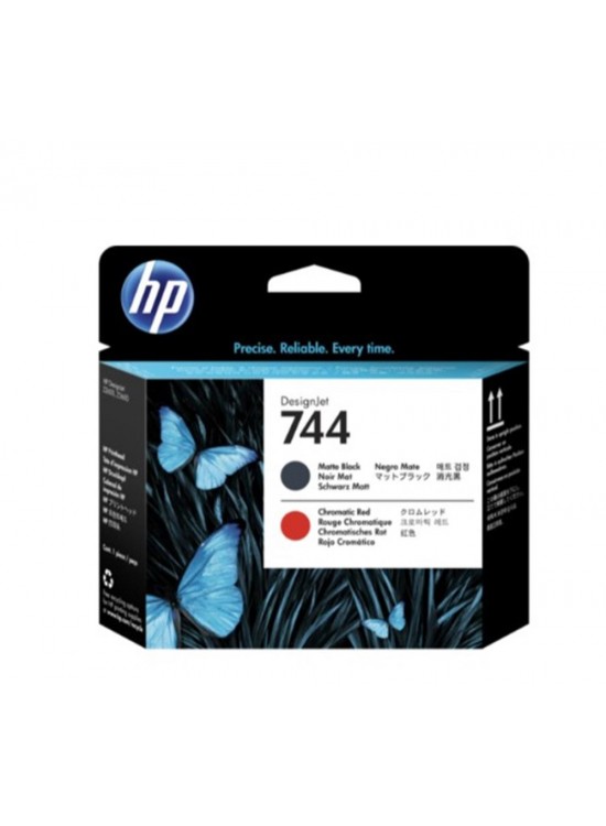 HP F9J88A (744) Mat Siyah ve Kırmızı Baskı Kafası