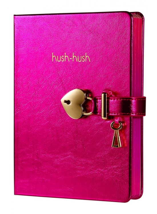 Hush Hush Kilitli Metalik Defter Kutulu 80 Gr 160 Yp Çiz.Pembe