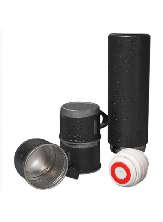 Hytech HY-TM11 Mat Siyah 500ML Iç 304 Dış 201 3’lü Paslanmaz Çelik Termos Kupa-Bardak Seti