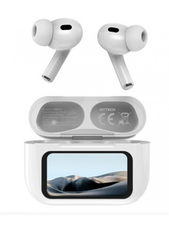 Hytech HY-TWS16 Beyaz Mobil Telefon Uyumlu Bluetooth 5.4V Ekranlı TWS Mikrofonlu Kulaklık