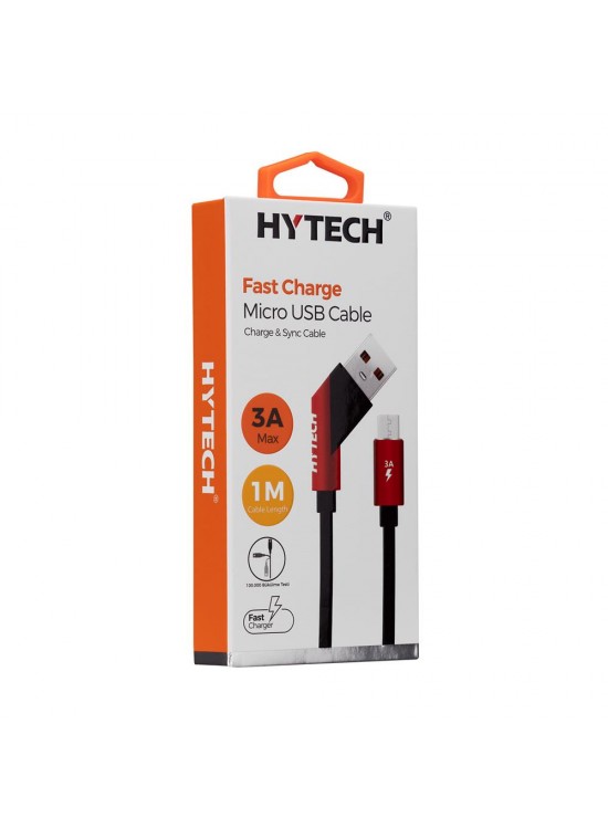 Hytech HY-X215 3A Micro Usb 1m Siyah Data + Sarj Kablosu Hytech HY-X215 3A Micro Usb 1m Siyah Data + Sarj Kablosu