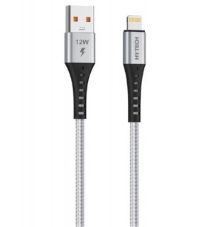 Hytech HY-X331 1m 2.4A Lightning Silver Gri Data + Şarj Kablosu