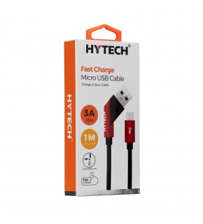 Hytech HY-X431 1M 3A Type-C Örgülü Silver Gri Data + Şarj Kablosu