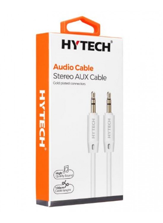 Hytech HY-X70 1m Beyaz 3.5mm Stereo Ses Kablosu Hytech HY-X70 1m Beyaz 3.5mm Stereo Ses Kablosu