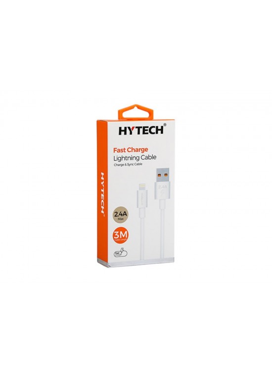 Hytech HY-X99 3m 2.4A Usb to Lightning Beyaz Data + Sarj Kablosu Hytech HY-X99 3m 2.4A Usb to Lightning Beyaz Data + Sarj Kablosu