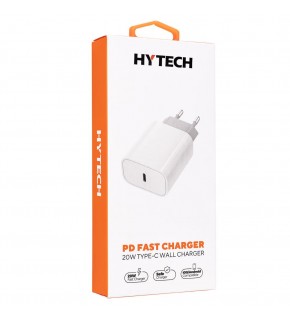 Hytech HY-XE40TP Type C to Type C Kablolu 20W PD3.0-Quick Charge QC4.0 Hızlı Ev Şarj Adaptörü