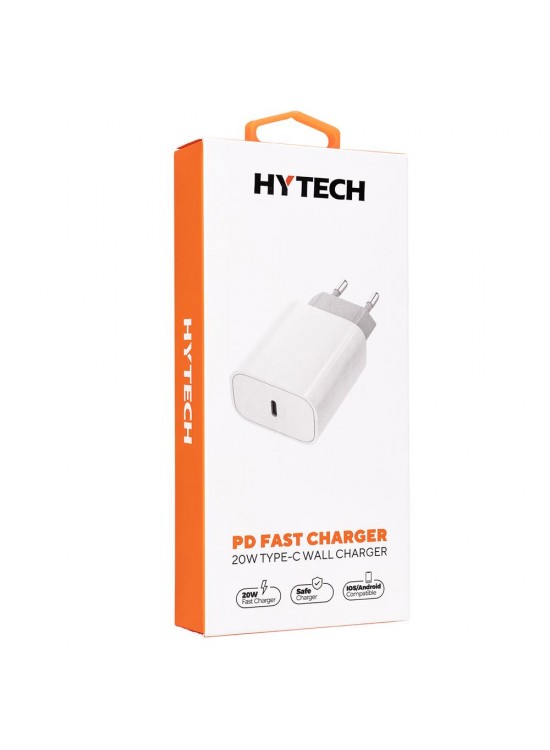 Hytech HY-XE40TP Type C to Type C Kablolu 20W PD3.0-Quick Charge QC4.0 Hızlı Ev Şarj Adaptörü