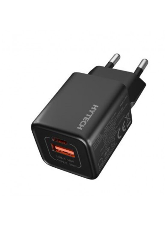 Hytech HY-XEG35 Type USB-C 35W PD + 18W USB QC 3.0 GAN PD-PPS Siyah Hızlı Ev Şarj Adaptörü Hytech HY-XEG35 Type USB-C 35W PD + 18W USB QC 3.0 GAN PD-PPS Siyah Hızlı Ev Şarj Adaptörü