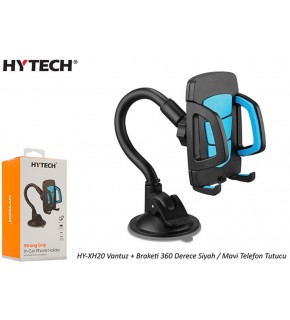 Hytech HY-XH20 Vantuz + Braketi 360 Derece Siyah-Mavi Telefon Tutucu