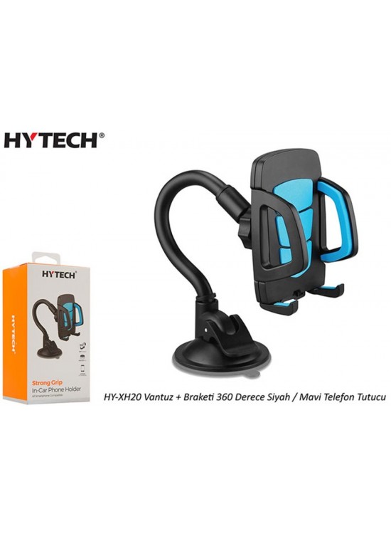 Hytech HY-XH20 Vantuz + Braketi 360 Derece Siyah-Mavi Telefon Tutucu Hytech HY-XH20 Vantuz + Braketi 360 Derece Siyah-Mavi Telefon Tutucu