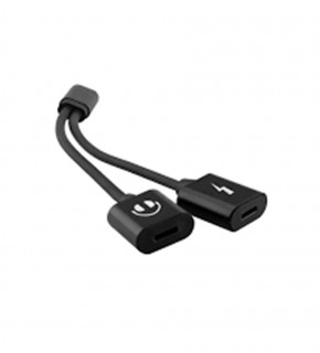 Hytech HY-XO38 Gümüş 2 in 1 Şarj+Kulaklık Lightning Metal Gövdeli Çevirici Kablo