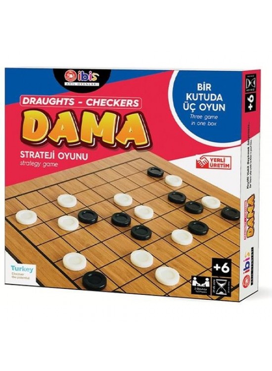 İbis Oyuncak Ahşap Dama KAR1029