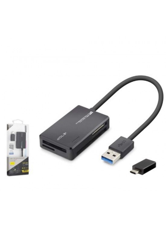 iETOP C313 USB Type-C 3.2 Gen1 All in One Kart Okuyucu CF SD MicroSD MS 5 Gbps Siyah iETOP C313 USB Type-C 3.2 Gen1 All in One Kart Okuyucu CF SD MicroSD MS 5 Gbps Siyah