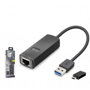 iETOP LAN03 USB 3.1 Type-C Gen1 Ethernet Adaptör Gigabit Siyah