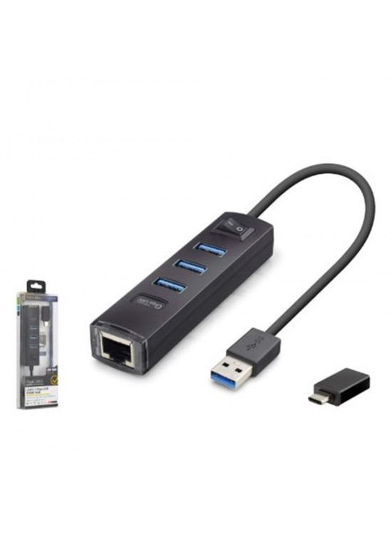 iETOP RJ4503 USB Type-C 3.2 Gen1 Combo Anahtarlı Hub Gigabit LAN 4 Port 5 Gbps Siyah iETOP RJ4503 USB Type-C 3.2 Gen1 Combo Anahtarlı Hub Gigabit LAN 4 Port 5 Gbps Siyah