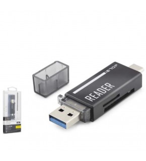 iETOP TC306AC USB Type-C 3.2 Gen1 Kart Okuyucu SD MicroSD 5 Gbps Siyah