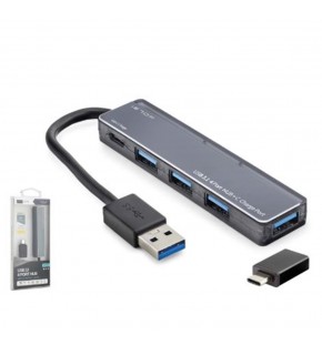 iETOP TU360 USB Type-C 3.1 Gen1 Hub 4 Port 5 Gbps Gri