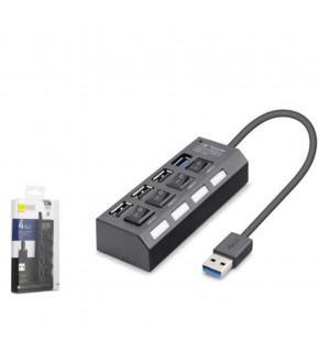 iETOP U3202 USB 3.0 Anahtarlı Hub 4 Port 5 Gbps Siyah