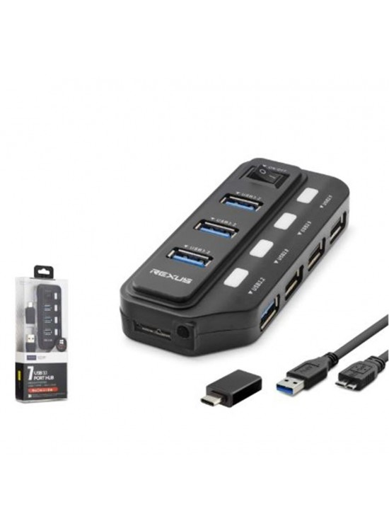 iETOP U332 USB Type-C 3.2 Gen1 Anahtarlı Hub 7 Port 5 Gbps Siyah iETOP U332 USB Type-C 3.2 Gen1 Anahtarlı Hub 7 Port 5 Gbps Siyah