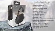 Inca IBK-503S Siyah 5.3 Bluetooth Wireless Kulaklık Micro Sd Kulaklık 400mah Type-c To USB