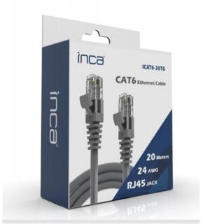 INCA ICAT6-01TG Cat6 1 Metre Gri Kablo