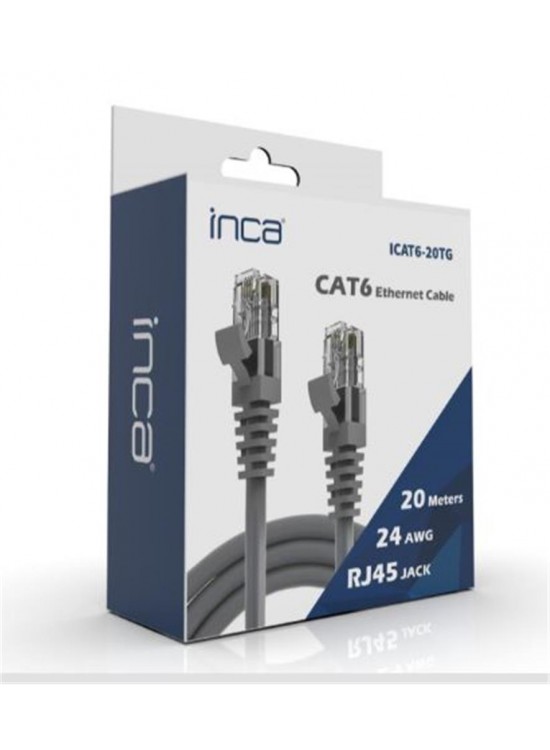 INCA ICAT6-02TG 2 Metre Gri Kablo INCA ICAT6-02TG 2 Metre Gri Kablo