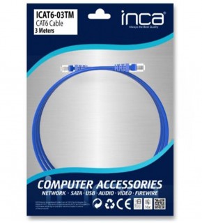 INCA ICAT6-03TM  3  Metre Mavi Kablo