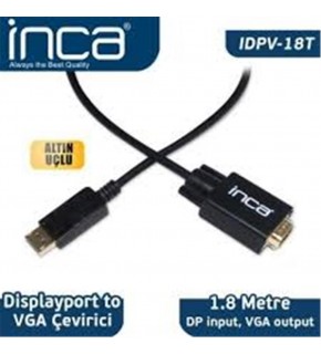 Inca IDPV-18T Displayport To Vga Kablo 1.8mt