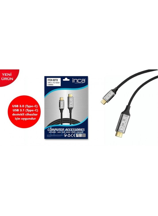 Inca IMHD-50T 5mt 1,4 V 3D Altın Uçlu HDMI Kablo