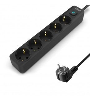 INCA IPW-44SY3 4lü 3mt Siyah Yeşil Akım Korumalı Priz