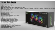 INCA ISS-03XN 3X120 360 ARGB Kumandalı AM5+1700P Cpu Sıvı Soğutma(Intel LGA 1200-115X-2011)
