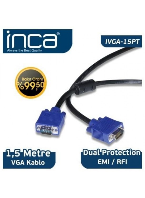 Inca IVGA-15Pt 1,5mt Vga Kablo