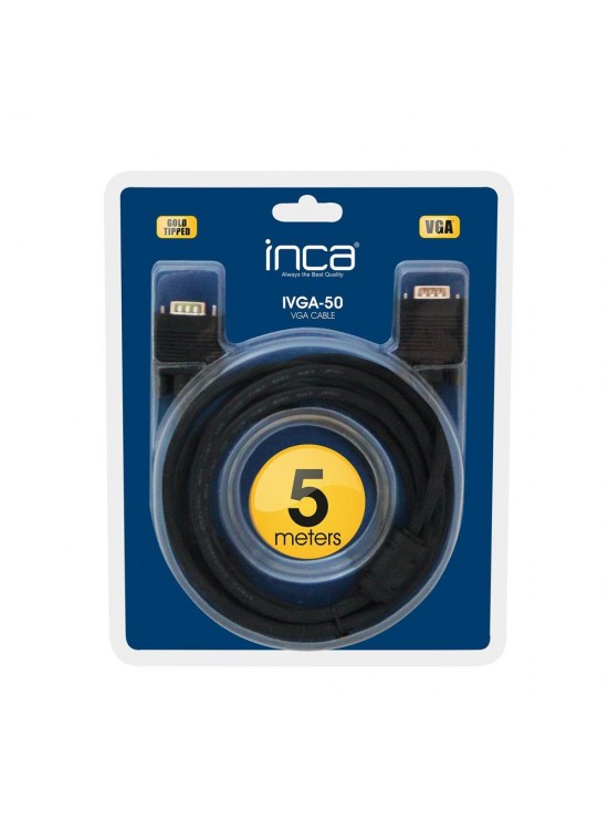 Inca IVGA-50 Vga 5MT Altın Uçlu Blister VGA Kablo ( yüzde 99.50 Bakır) Inca IVGA-50 Vga 5MT Altın Uçlu Blister VGA Kablo ( yüzde 99.50 Bakır)