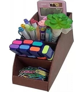 Inn Design Organizer Kalemlik Beyoğlu Serisi Deri Kahve 11x20x9.5 Cm DD-1216