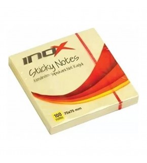 Inox Yapışkanlı Not Kağıdı Şeffaf 75x75 Sarı 09643 (1 Adet)