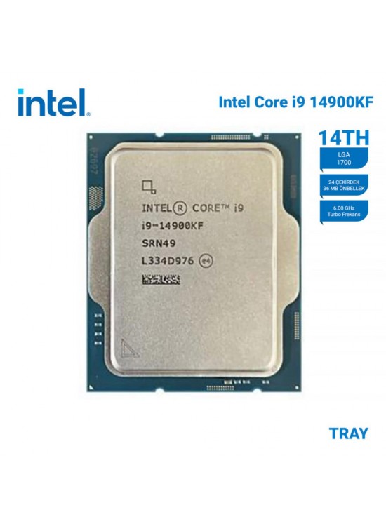 Intel Core i9 14900KF TRAY 3.2GHz 36MB Önbellek 24 Çekirdek 1700 10nm Kutusuz İşlemci