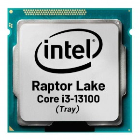 Intel Raptor Lake I3 13100 TRAY 3.40GHZ ~ 4.50GHZ 12MB 1700P Kutusuz İşlemci