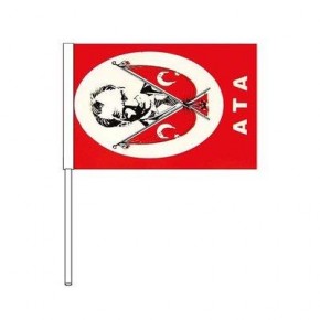 İpli Kağıt Bayrak Büyük Boy Atalı 40 Lı 11X20