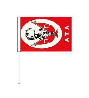 İpli Kağıt Bayrak Büyük Boy Atalı 40 Lı 11X20