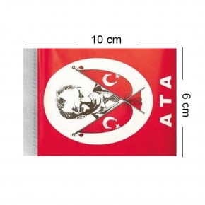 İpli Kağıt Bayrak Mini Boy Atatürk 40 Lı