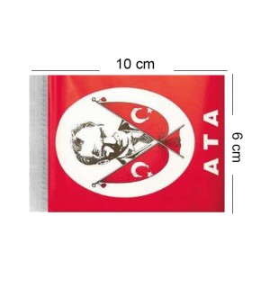 İpli Kağıt Bayrak Mini Boy Atatürk 40 Lı