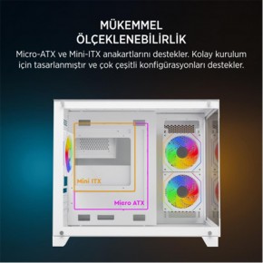 James Donkey Stark S700 650W Beyaz Gaming Kasa