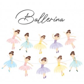 Kağıt Banner Balerin Temalı 10 Parça