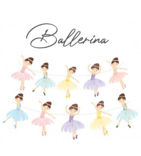 Kağıt Banner Balerin Temalı 10 Parça