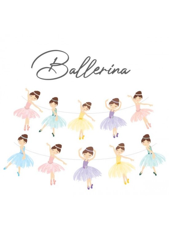 Kağıt Banner Balerin Temalı 10 Parça