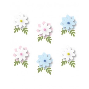 Kağıt Banner Çiçek Tema Ponponlu 6 Parça